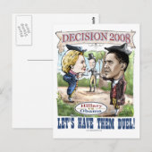 Carte postale Hillary vs Obama  (Devant / Derrière)