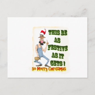 Carte Postale Hillbilly Festive comme il obtient