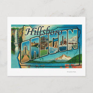 Carte Postale Hillsboro, Oregon - Scènes de grandes lettres