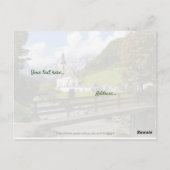 Carte Postale Hillside Church belle scène calme Custom Text (Dos)