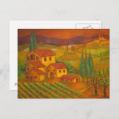 Carte Postale Hilltown in Chianti, Italie (Devant / Derrière)