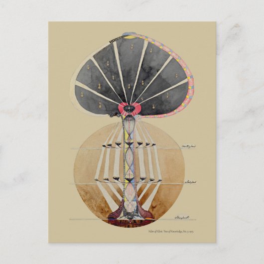 Carte Postale Hilma af Klint - Arbre de la connaissance, n° 3 (Devant)