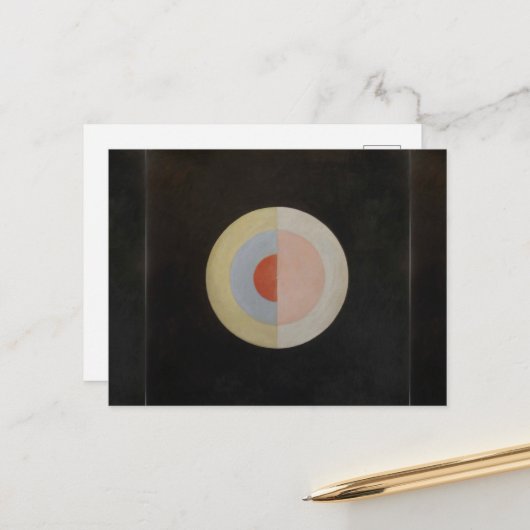 Carte Postale Hilma Af Klint, Le Cygne n°16, Art abstrait (Devant/Arrière en situation)