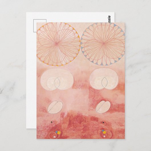 Carte Postale Hilma Af Klint, Le Dix Plus Grand No9, Art Abstrai (Devant / Derrière)