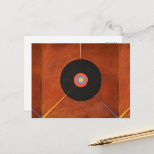 Carte Postale Hilma Af Klint, Le Swan No.18, Art Abstrait (Devant/Arrière en situation)