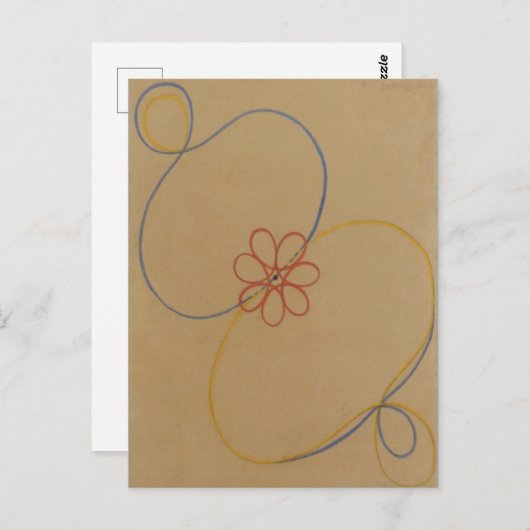 Carte Postale Hilma Af Klint, Sept points étoile n°5, Art abstra (Devant / Derrière)