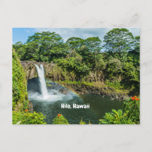 Carte Postale Hilo, Cascade tropicale de Rainbow Falls à Hawaii