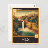 Carte Postale Hilo, Hawaii | VINTAGE (Devant / Derrière)