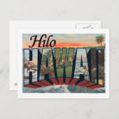 Carte Postale Hilo, HawaiiGrandes lettres ScènesHilo, HI (Devant / Derrière)
