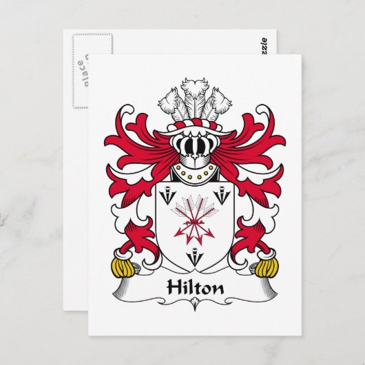 Carte Postale Hilton Family Crest (Devant / Derrière)