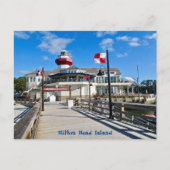 Carte Postale Hilton Head Island Harbour Town Pier & Lighthouse (Devant)