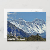 Carte Postale HIMALAYA - Une des 1000 vues du NÉPAL (Devant / Derrière)
