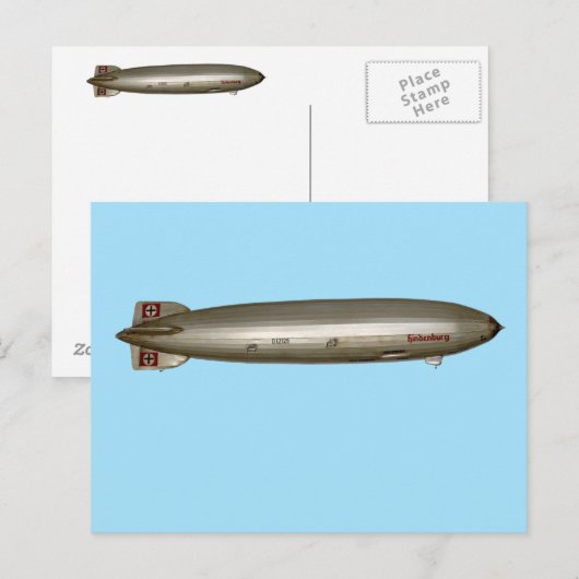 Carte Postale Hindenburg (Devant / Derrière)