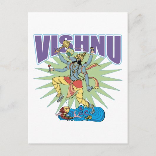 Carte Postale Hindou Vishnu Sanglier (Devant)