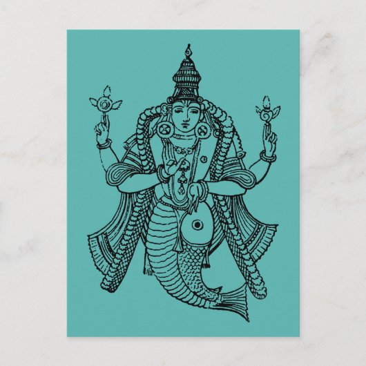 Carte Postale Hindouisme : Vishnu (Devant)