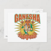 Carte Postale Hindu Ganesha (Devant / Derrière)
