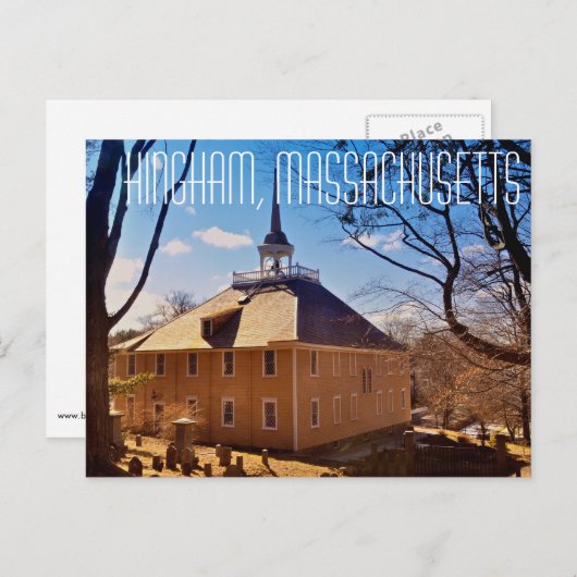 Carte postale Hingham Massachusetts Old Ship Churc (Devant / Derrière)