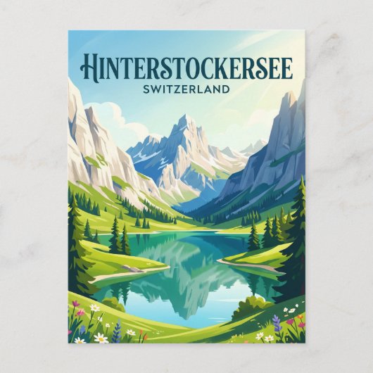 Carte Postale Hinterstockersee Suisse (Devant)