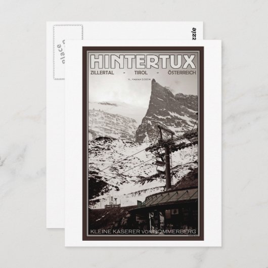 Carte Postale Hintertux - Kleine Kaserer (Devant / Derrière)
