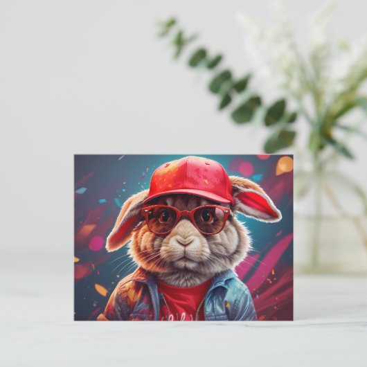 Carte Postale Hip Bunny | (Debout devant)