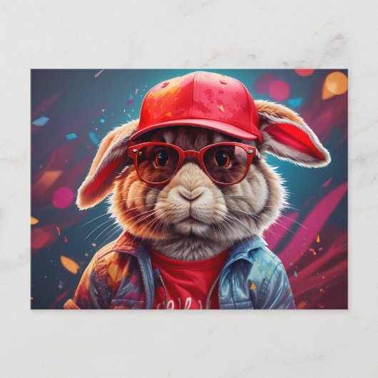 Carte Postale Hip Bunny | (Devant)