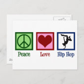 Carte Postale Hip hop Peace Love (Devant / Derrière)