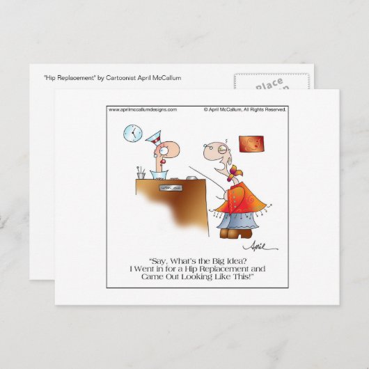 Carte postale HIP REMPLACEMENT par April McCallum (Devant / Derrière)