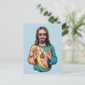Carte Postale Hippie de la paix de Jésus (Debout devant)
