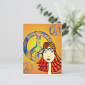 carte postale hippie de paix (Debout devant)