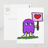 Carte Postale Hippie Dippy Love (Devant / Derrière)