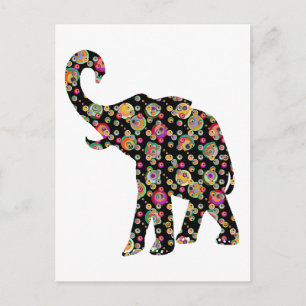 Carte postale Hippie Elephant