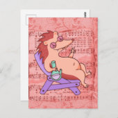 Carte Postale Hippie Hedgehog (Devant / Derrière)