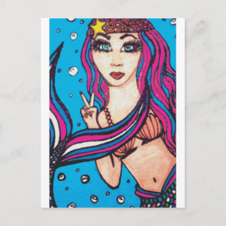 Carte Postale Hippie Mermaid