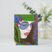 Carte Postale Hippie mode de vie fille (Debout devant)