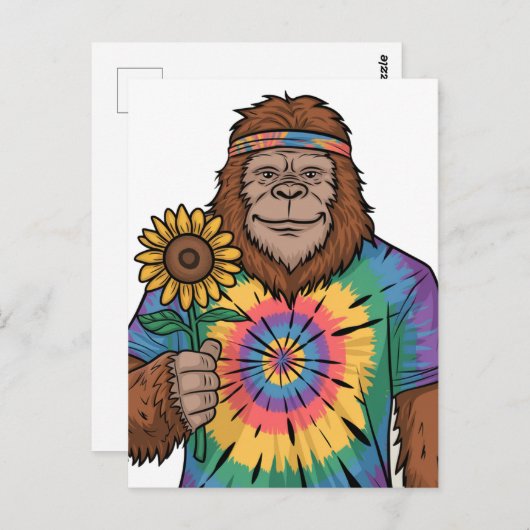 Carte Postale Hippie Sasquatch (Devant / Derrière)