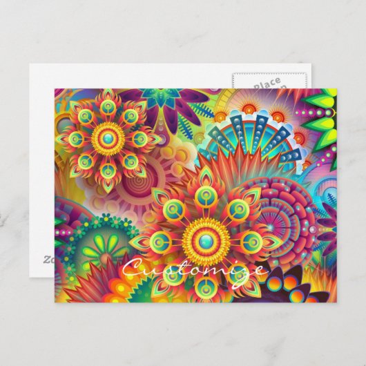 Carte Postale Hippie Super Techno Psychedelic Thunder_Cove (Devant / Derrière)