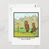 Carte Postale Hippies : Caricature de Yak (Devant / Derrière)