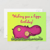 Carte Postale hippo (Devant / Derrière)