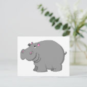 Carte Postale hippo (Debout devant)