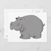 Carte Postale hippo (Devant / Derrière)