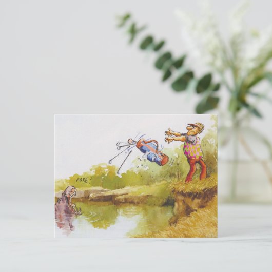 Carte Postale Hippo affamé (Debout devant)