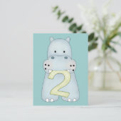 Carte Postale Hippo du 2e anniversaire (Debout devant)