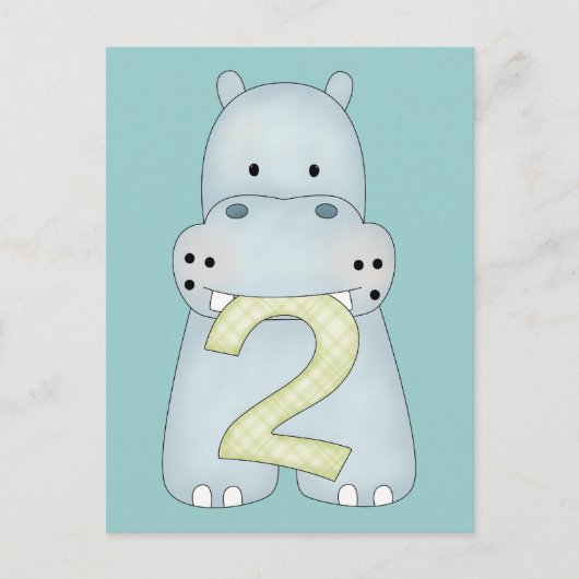 Carte Postale Hippo du 2e anniversaire (Devant)
