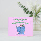 Carte Postale Hippo et amis des oiseaux (Debout devant)