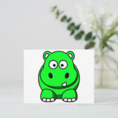 Carte Postale Hippo Green (Debout devant)