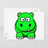 Carte Postale Hippo Green (Devant / Derrière)