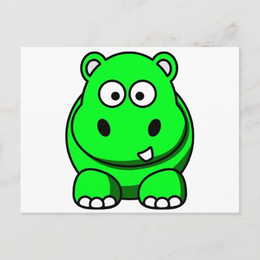 Carte Postale Hippo Green (Devant)