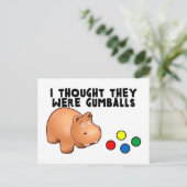 Carte Postale Hippo Gumballs (Debout devant)