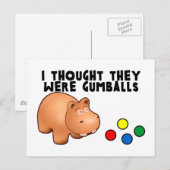 Carte Postale Hippo Gumballs (Devant / Derrière)