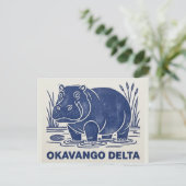 Carte Postale Hippo in Okavango Delta Botswana (Debout devant)